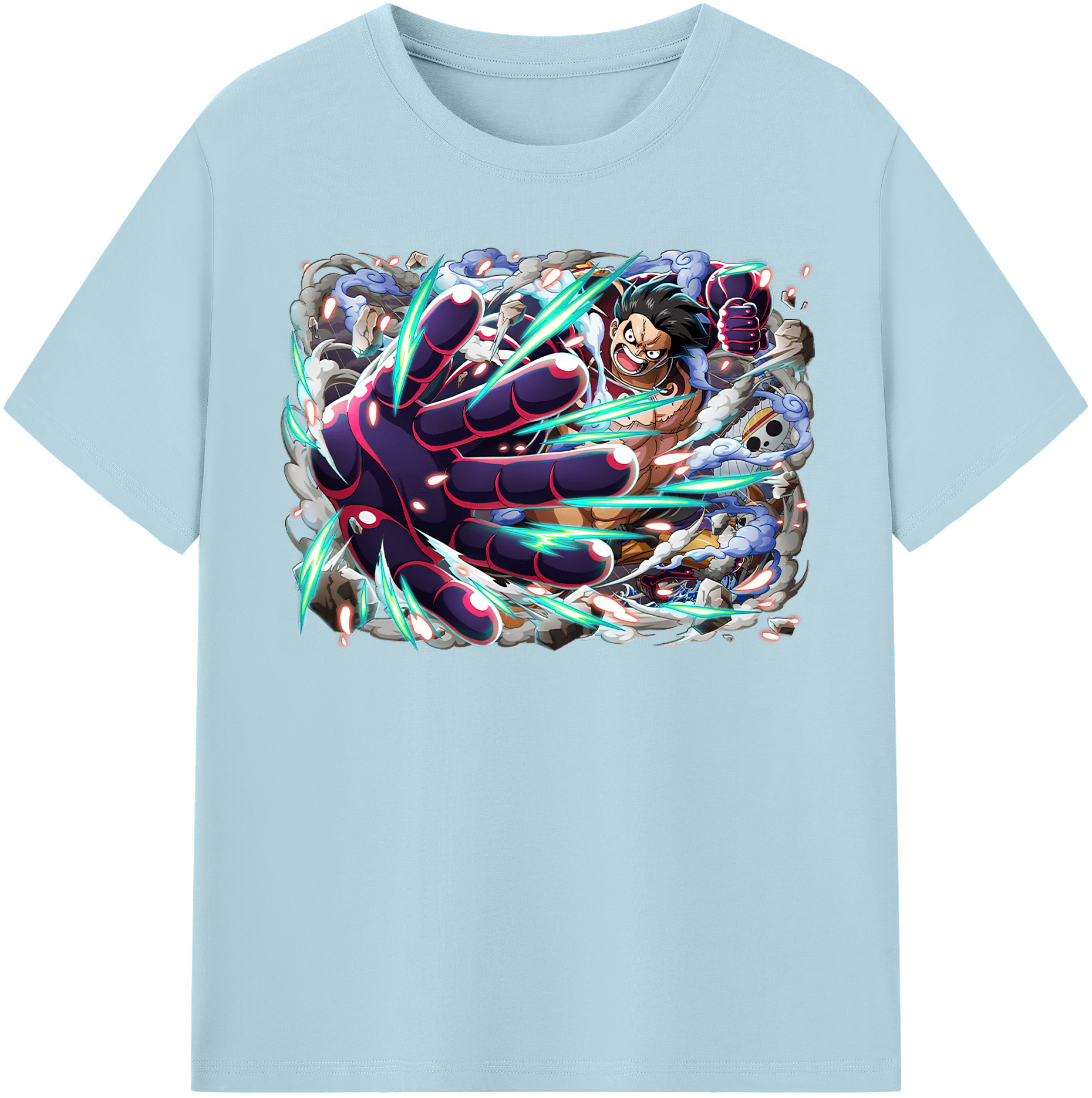 ワンピース モンキー・D・ルフィ ONE PIECE Monkey D. Luffy 綿100％半袖Tシャツ（フロントプリント）